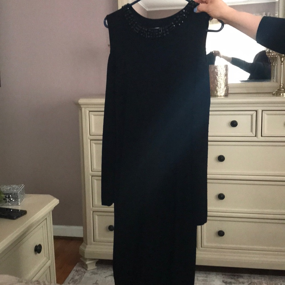 Cold shoulder sweater dress